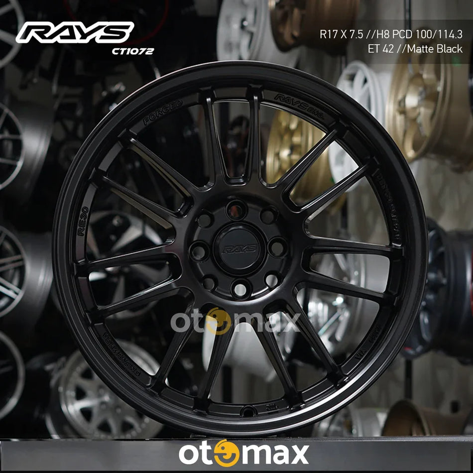 Velg Mobil Rays CT1072 Ring 17 H8 Matt Hitam