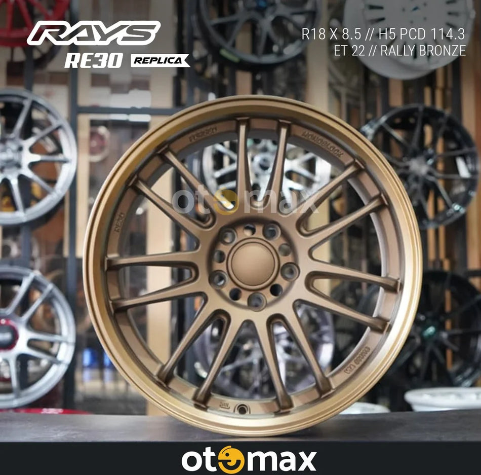 Velg Mobil Rays RE30 Ring 18 H5 Rally Bronze