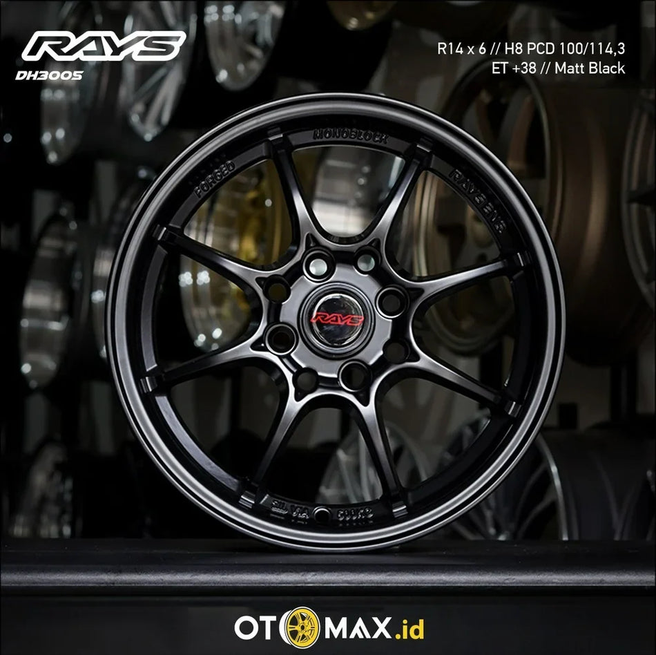 Velg Mobil Rays Ring 14 Matt Hitam