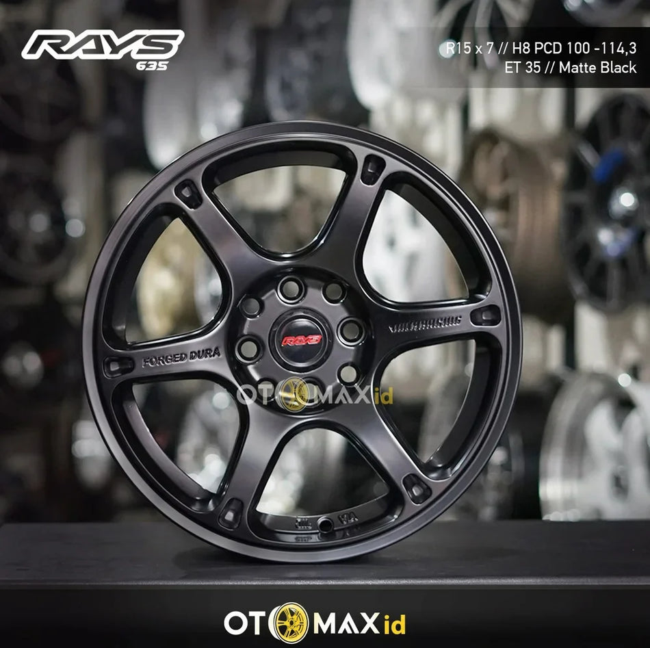 Velg Mobil Rays Ring 15 Matte Hitam