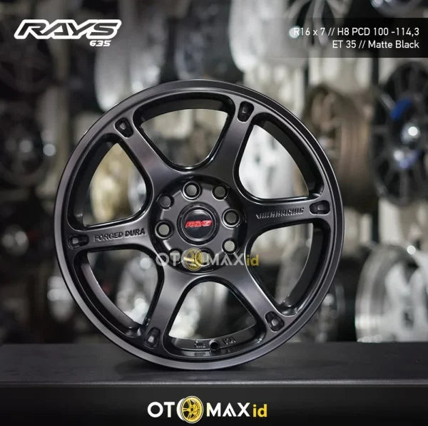 Velg Mobil Rays Ring 16 Matte Hitam