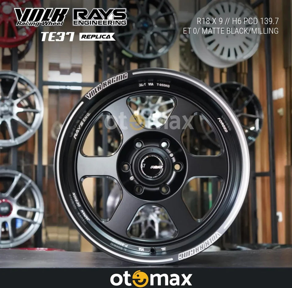 Velg Mobil Rays Ring 18 Matte Black Milling