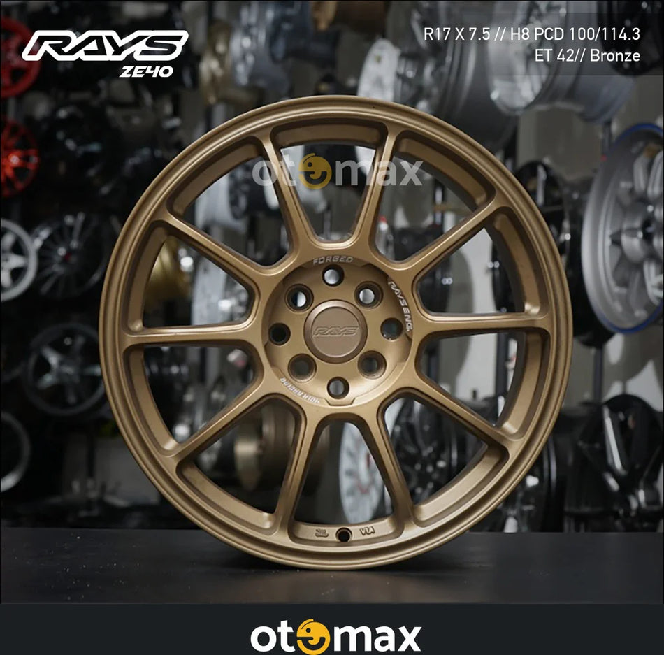 Velg Mobil Rays ZE40 Ring 17 H8 Perunggu