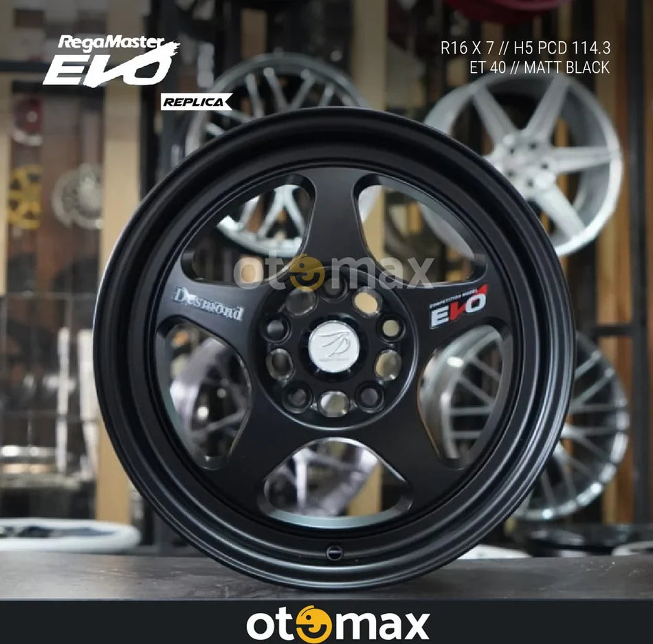 Velg Mobil Regamaster Evo Ring 16 H5 Mat Hitam