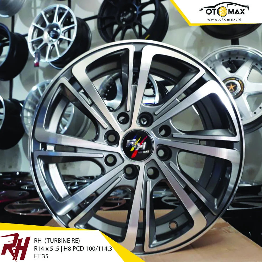 Velg Rwb RH Wheels Velg Mobil TURBINE RE Ring 14 - Elegan & Berkualitas Tinggi ...