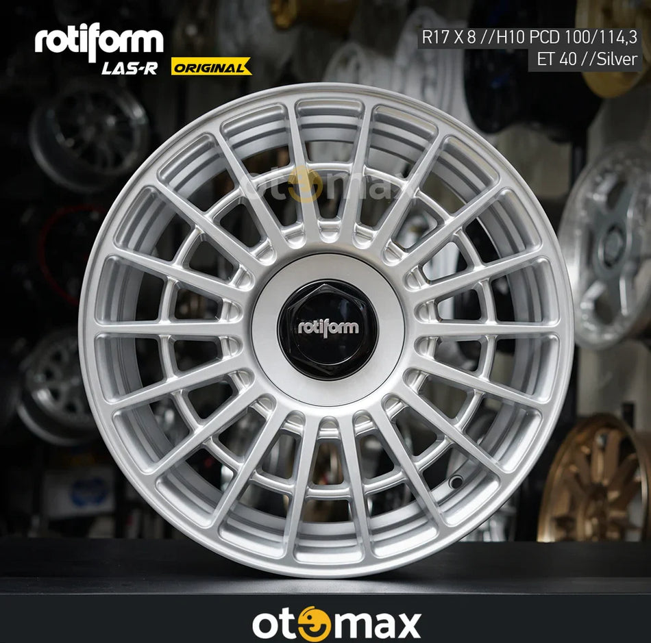 Velg Mobil Rotiform LAS-R Cincin Asli 17 H10 Perak