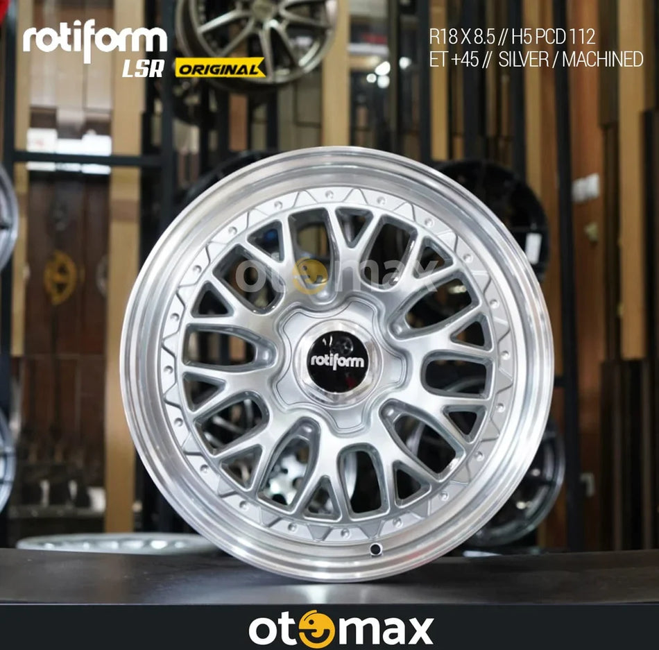 Velg Mobil Rotiform LSR Original Ring 18 Silver Machine Lip