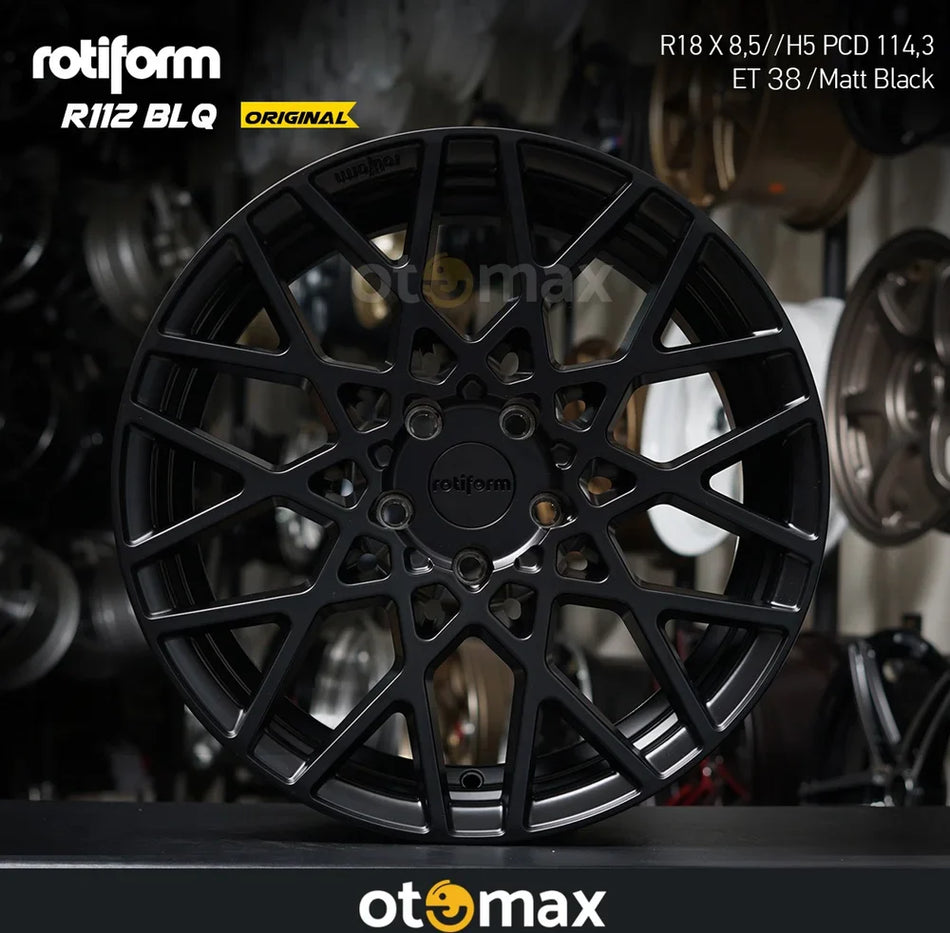 Velg Mobil Rotiform R112 BLQ Original Ring 18 Matt Hitam