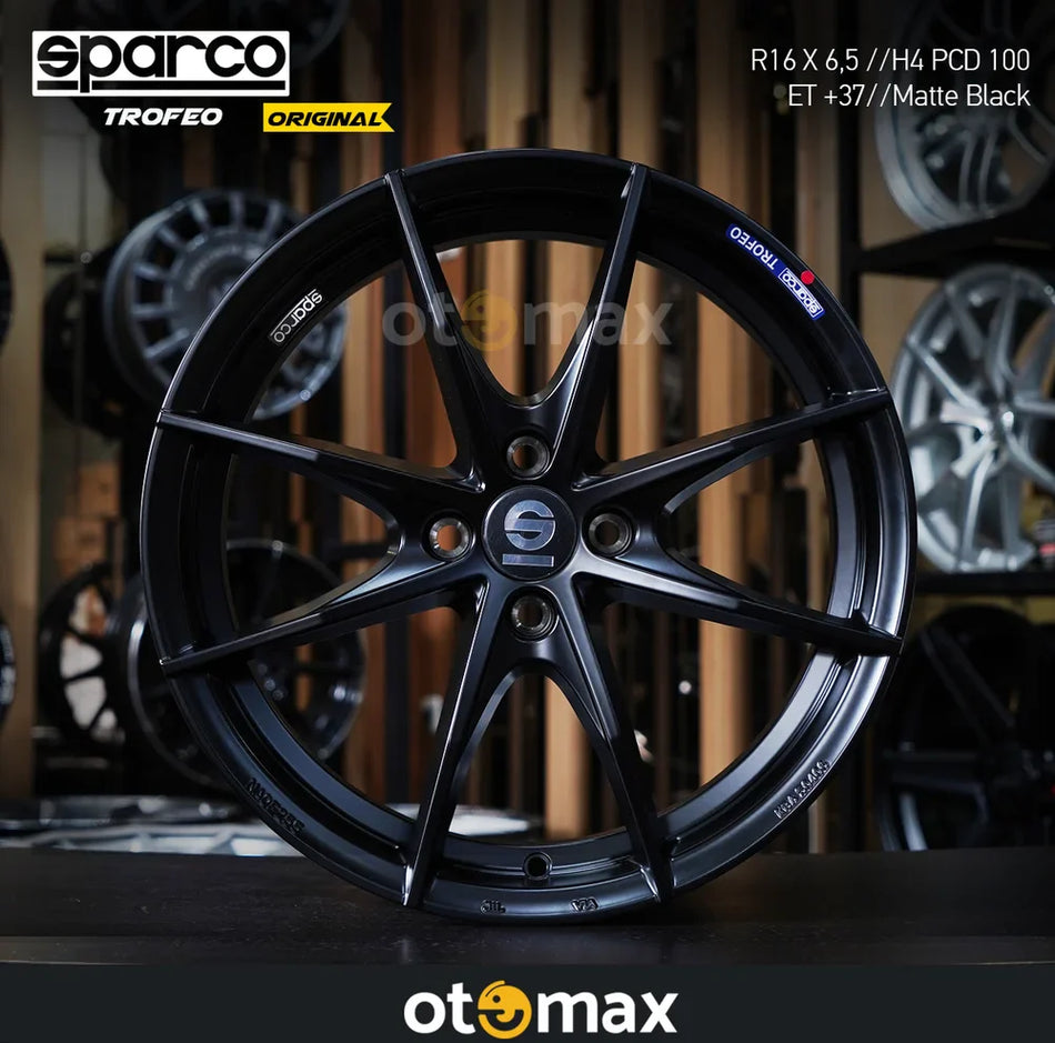 Velg Mobil Sparco Trofeo Cincin Asli 16 Matt Hitam