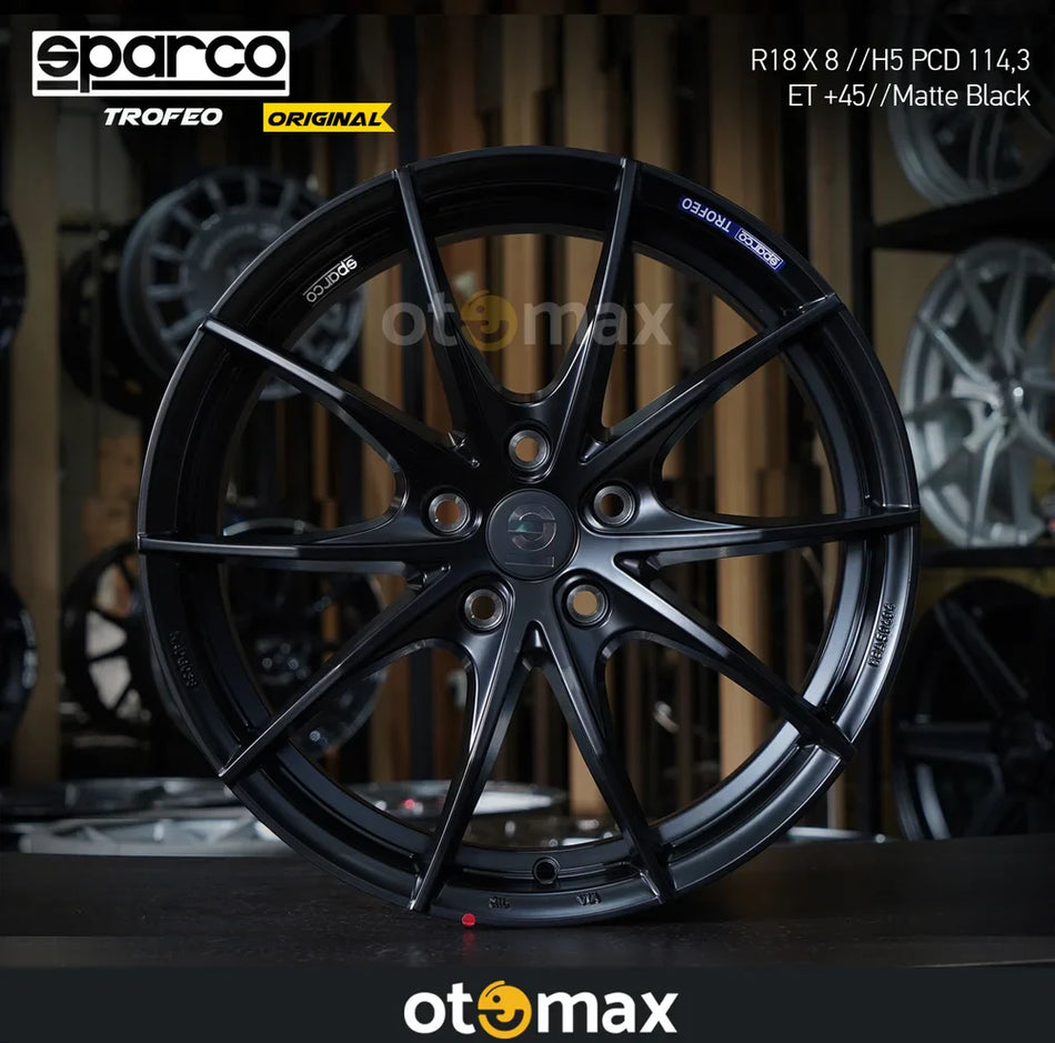 Velg Mobil Sparco Trofeo Cincin Asli 18 Matt Hitam