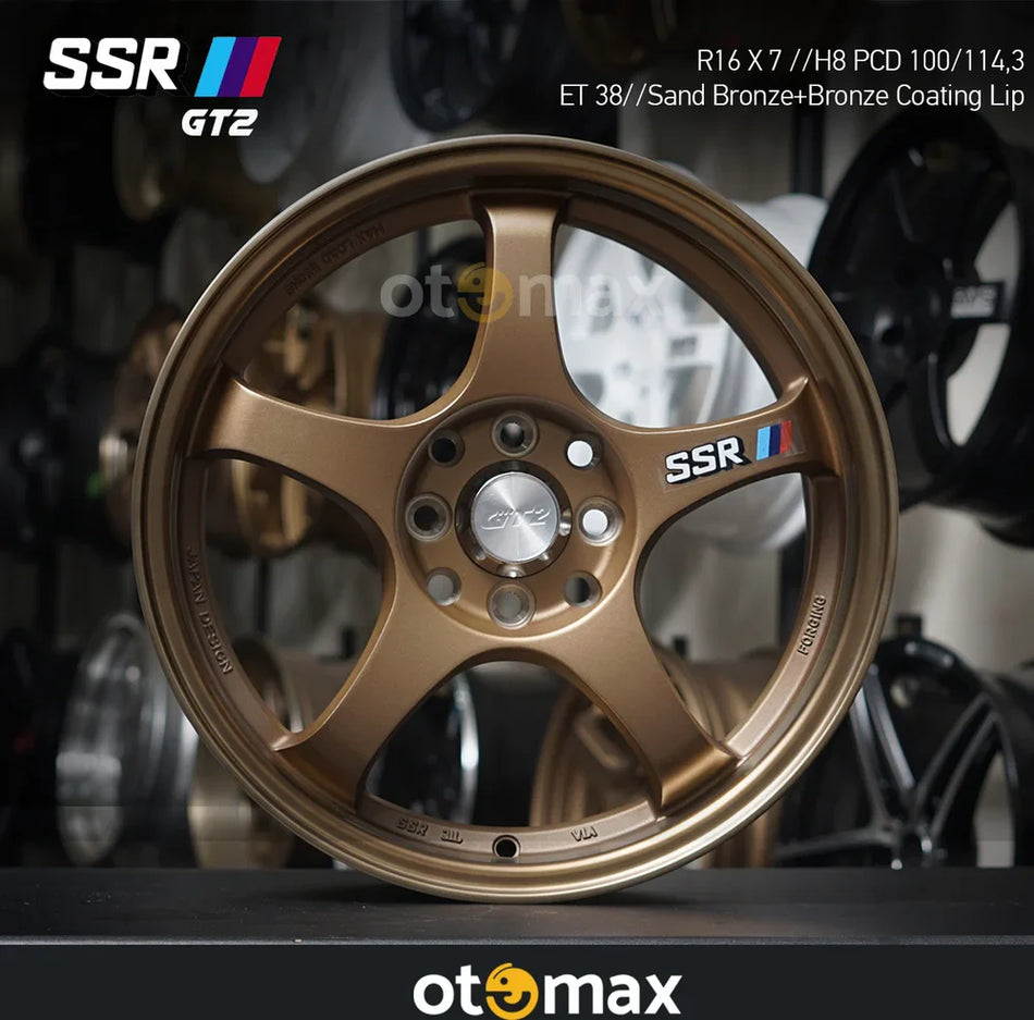 Velg Mobil SSR GT2 Ring 16 Sand Bronze Sand Bronze Coating Lip