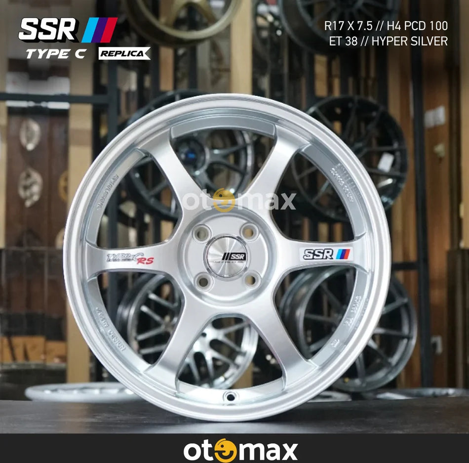 Velg Mobil SSR Type C Ring 17 H4 Hyper Silver