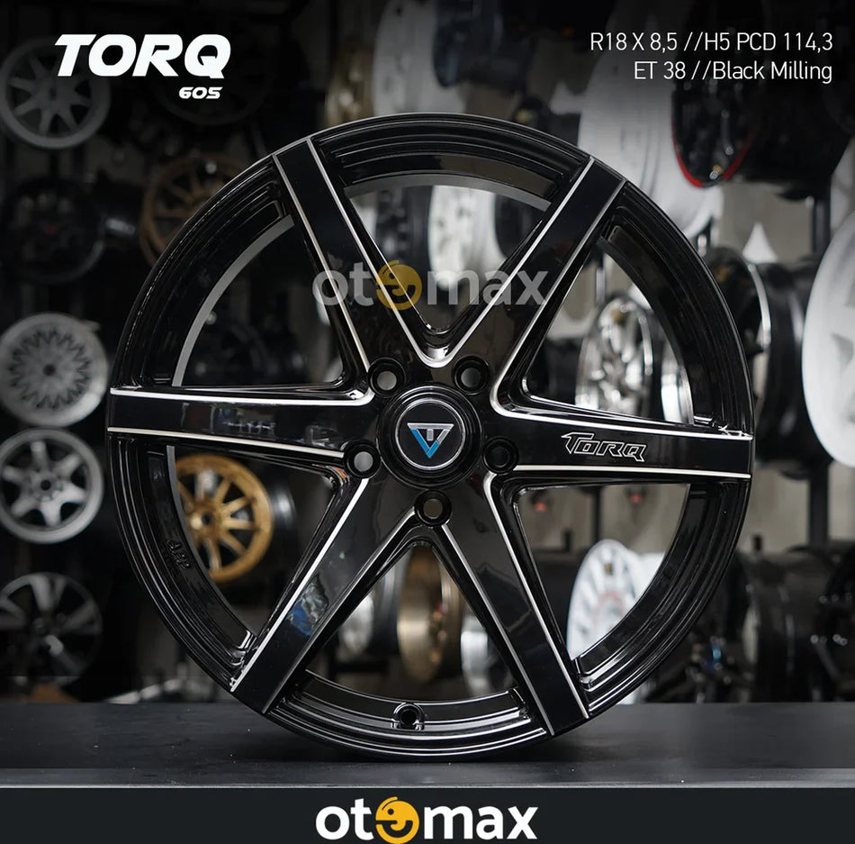 Velg Mobil Torq 6085 Ring 18 Black Milling