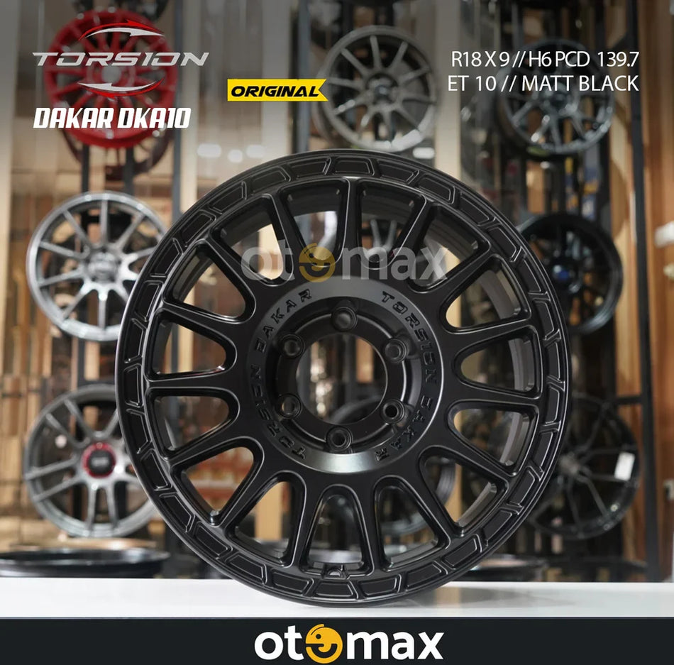 Velg Mobil Torsion Dakar Original Ring 18 Matt Hitam