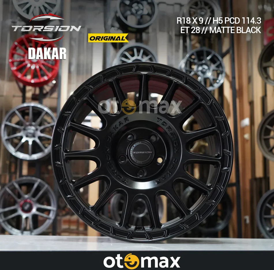 Velg Mobil Torsion Dakar R Ring 18 H5 Matt Hitam