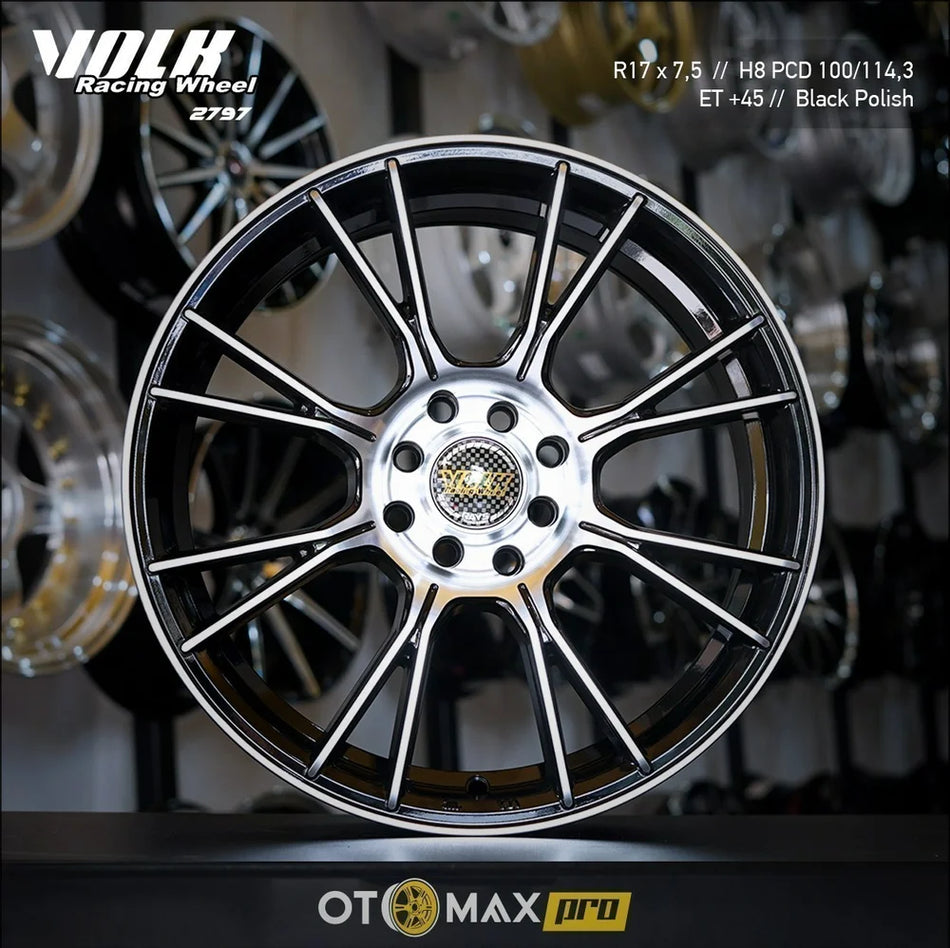 Velg Mobil Volk 2797 Ring 17 Hitam Poles