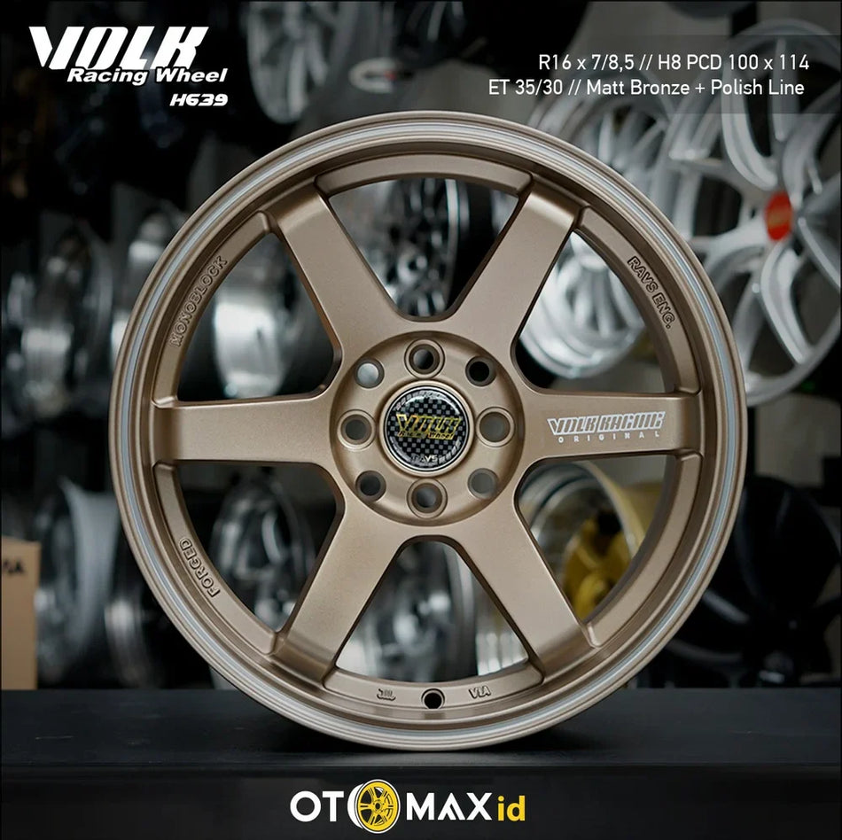 Velg Mobil Volk Racing H639 Ring 16 Perunggu