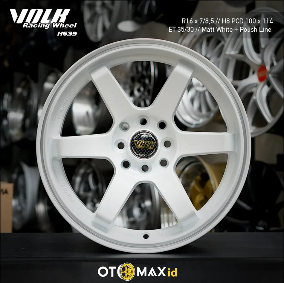 Velg Mobil Volk Racing H639 Ring 16 White