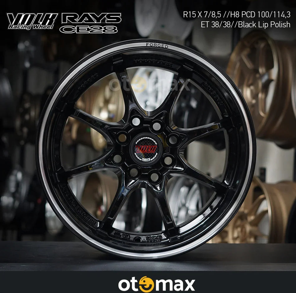 Velg Mobil Volk Rays CE28 883 Ring 15 Cat Bibir Hitam