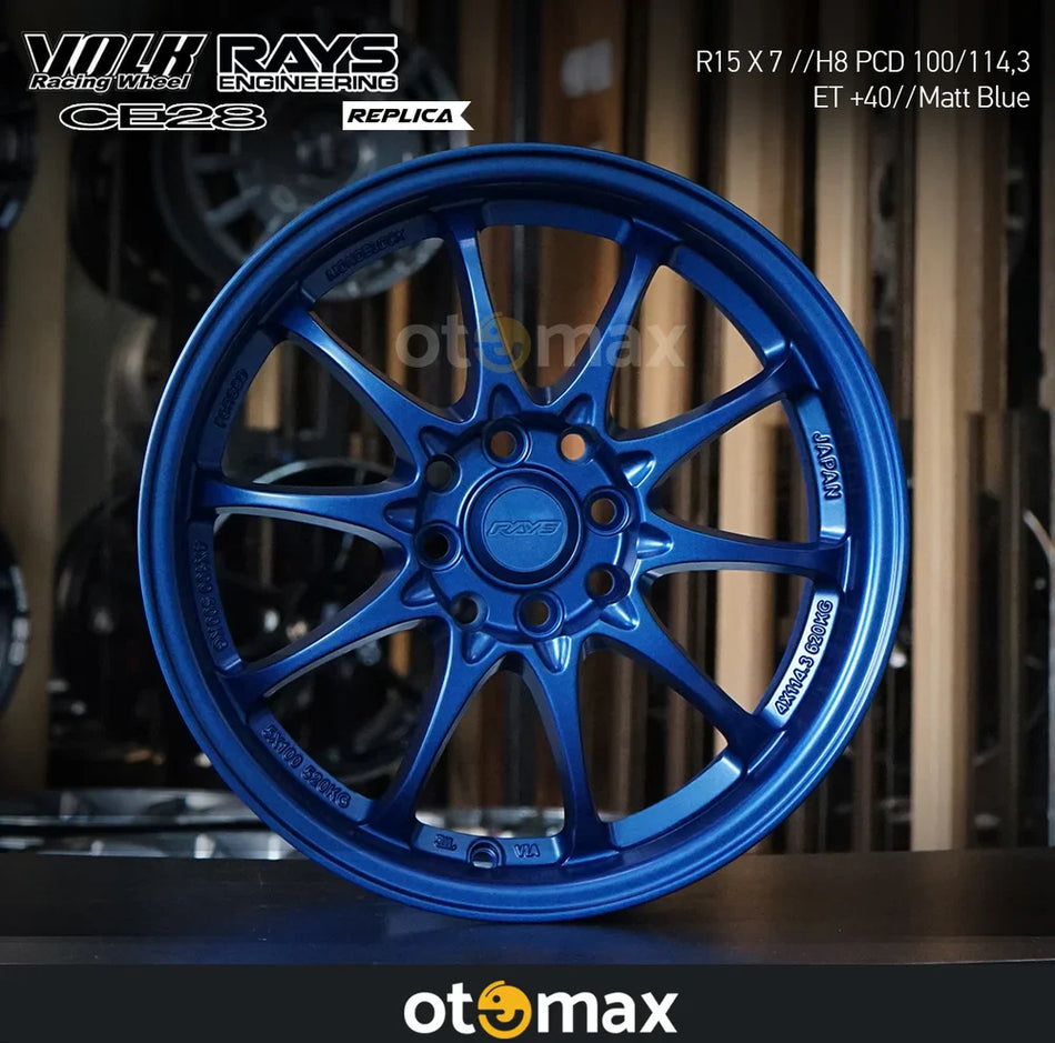 Velg Mobil Volk Rays Ce28 Ring 15 Mat Biru