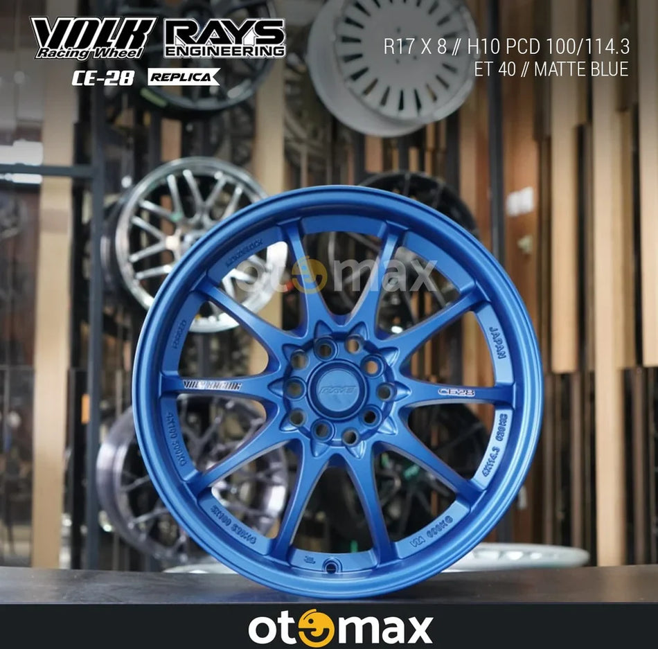 Velg Mobil Volk Rays Ce28 Ring 17 H10 Matt Blue