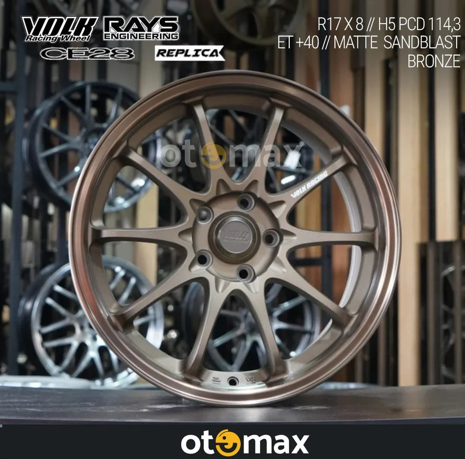 Velg Mobil Volk Rays Ce28 Ring 17 Matt SandBlast Bronze