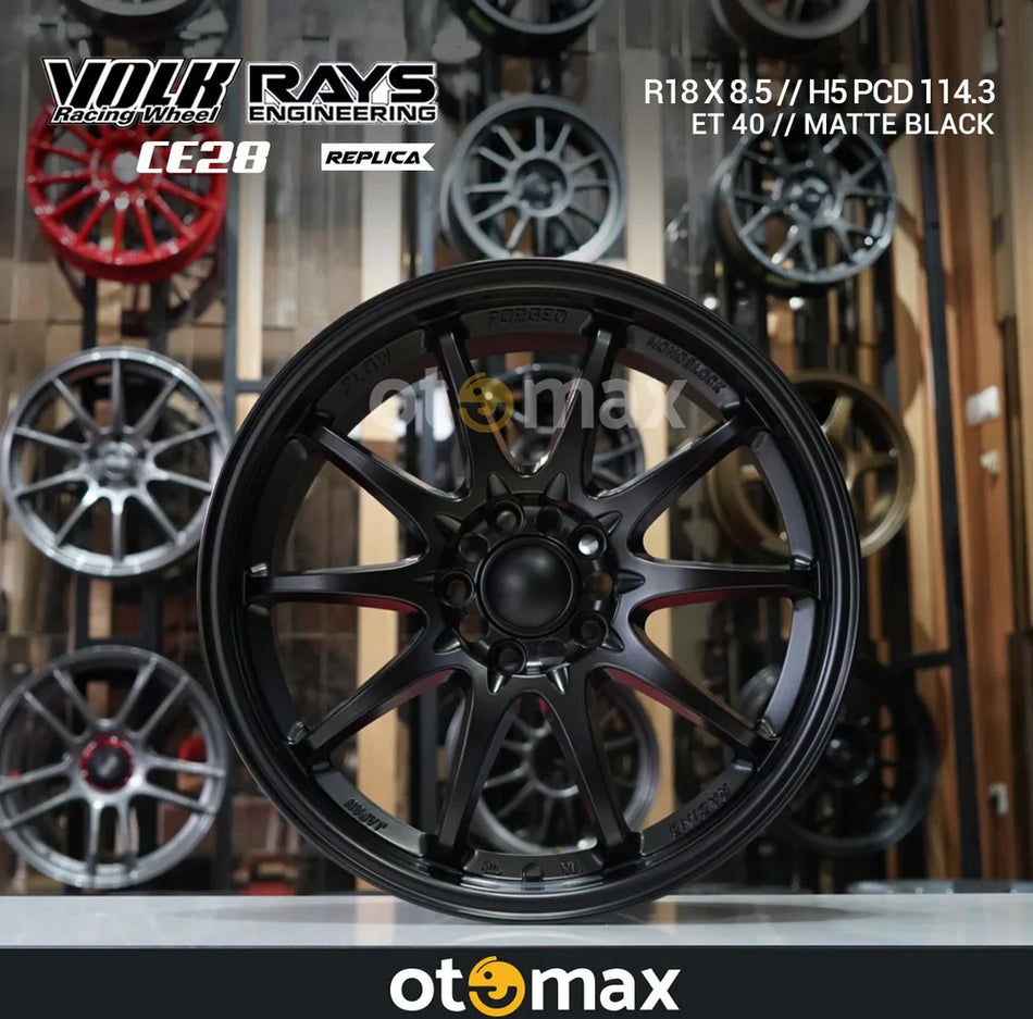 Velg Mobil Volk Rays Ce28 Ring 18 H5 Matt Hitam