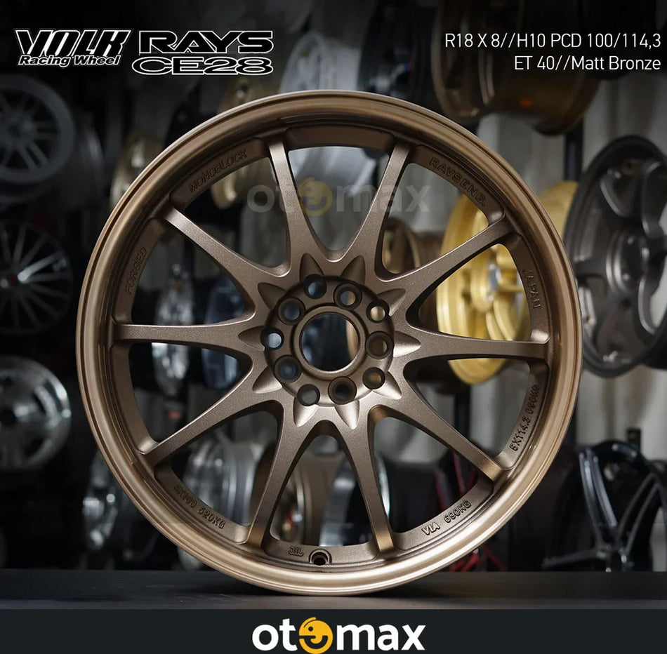 Velg Mobil Volk Rays Ce28 Ring 18 Matt Perunggu