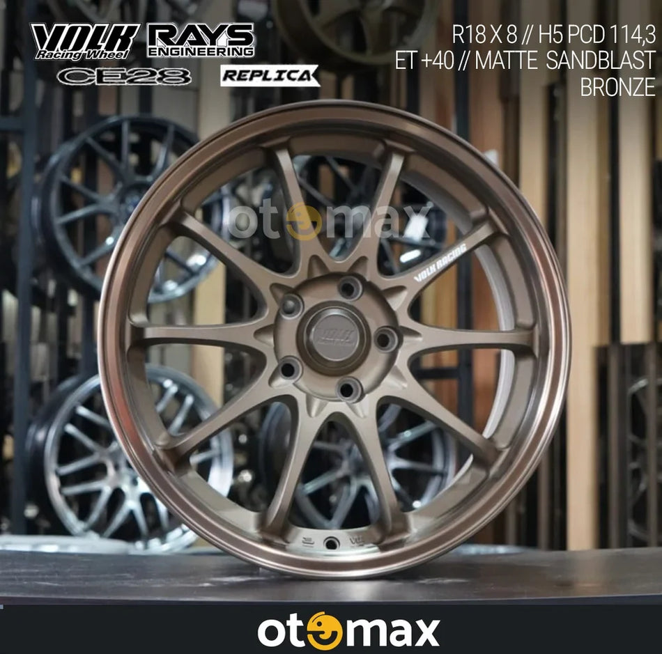 Velg Mobil Volk Rays Ce28 Ring 18 Matt SandBlast Bronze