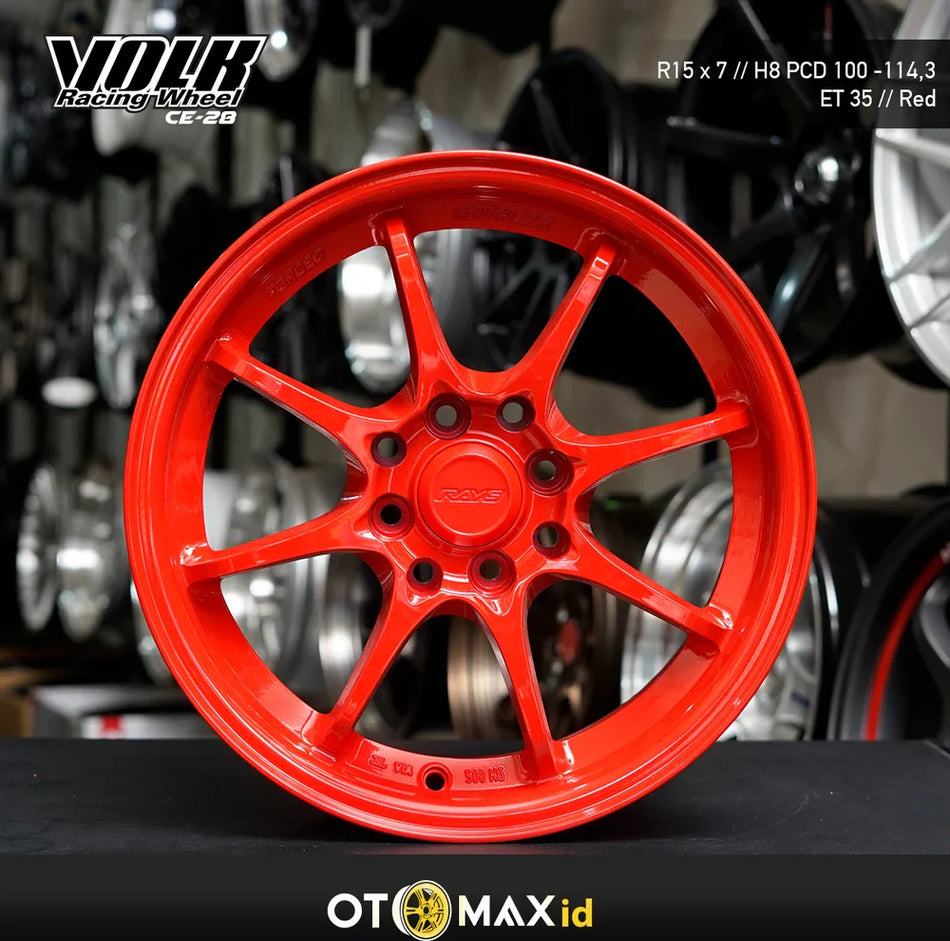 Velg Mobil Volk Rays Ring 15 Merah