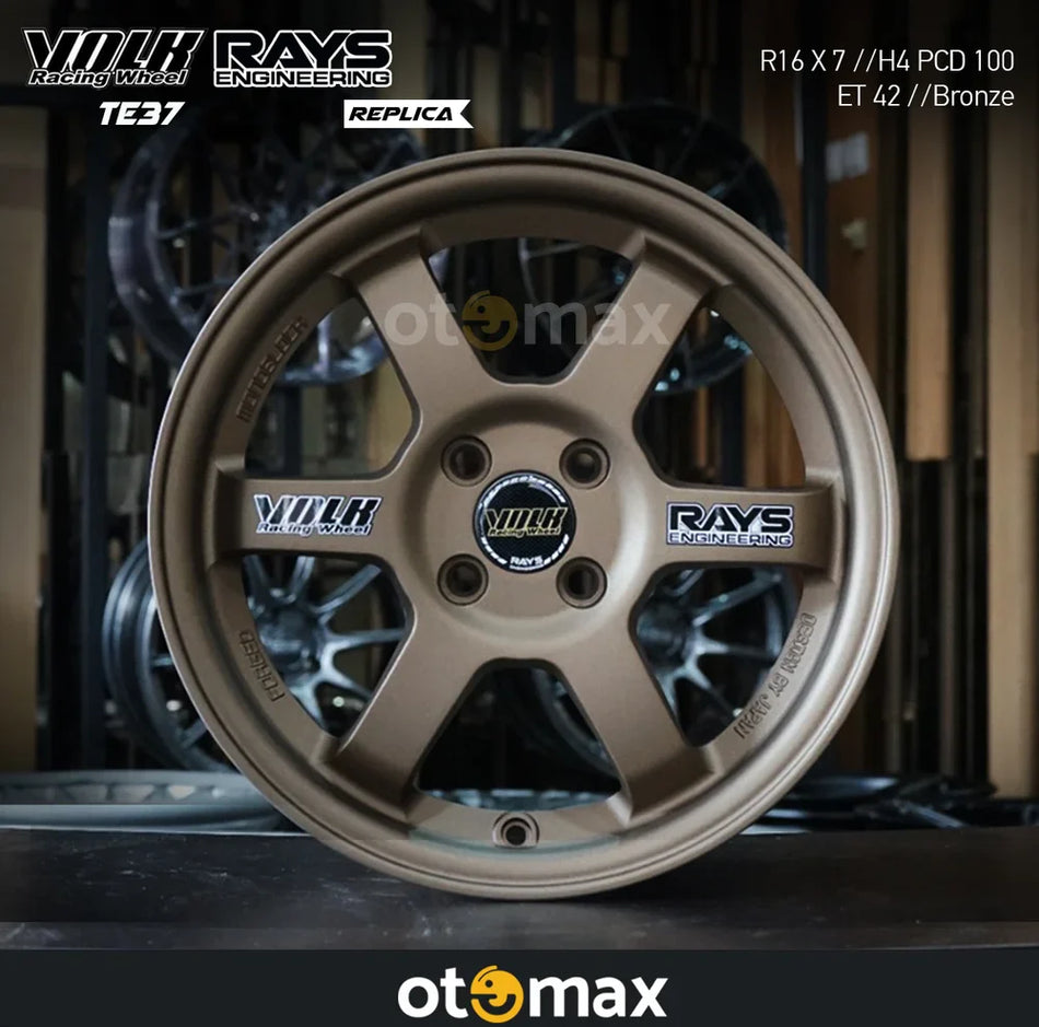 Velg Mobil Volk Rays TE37 2BR42 Ring 16 H4 Bronze