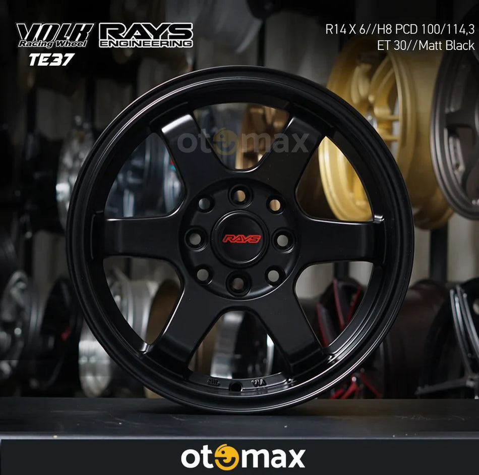 Velg Mobil Volk Rays TE37 37SL Ring 14 Matt Black