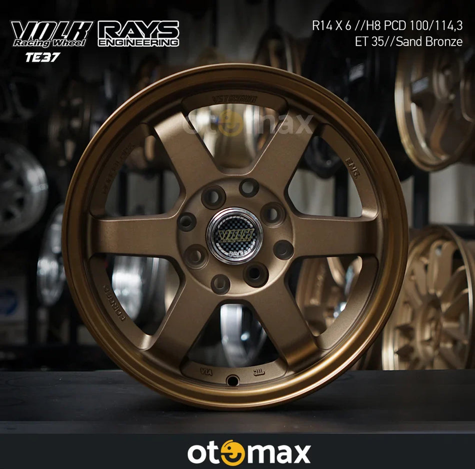 Velg Mobil Volk Rays TE37 60113 Ring 14 Sand Bronze