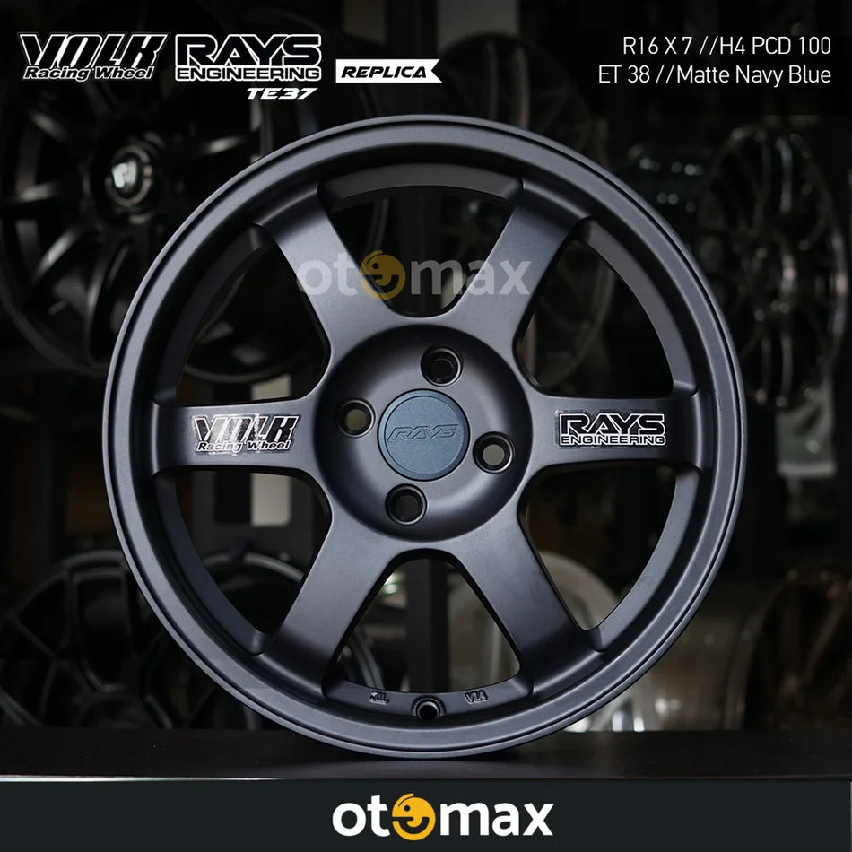 Velg Mobil Volk Rays Te37 6033 Ring 16 Matt Navy Blue