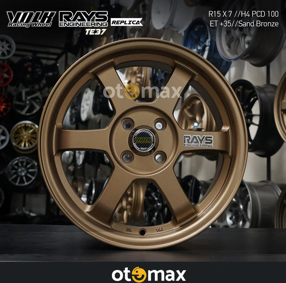 Velg Mobil Volk Rays TE37 JK1083 Ring 15 Sand Bronze