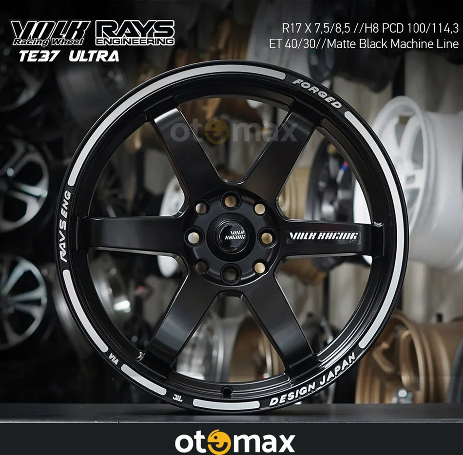 Velg Mobil Volk Rays TE37 Ring 17 Matte Black ML