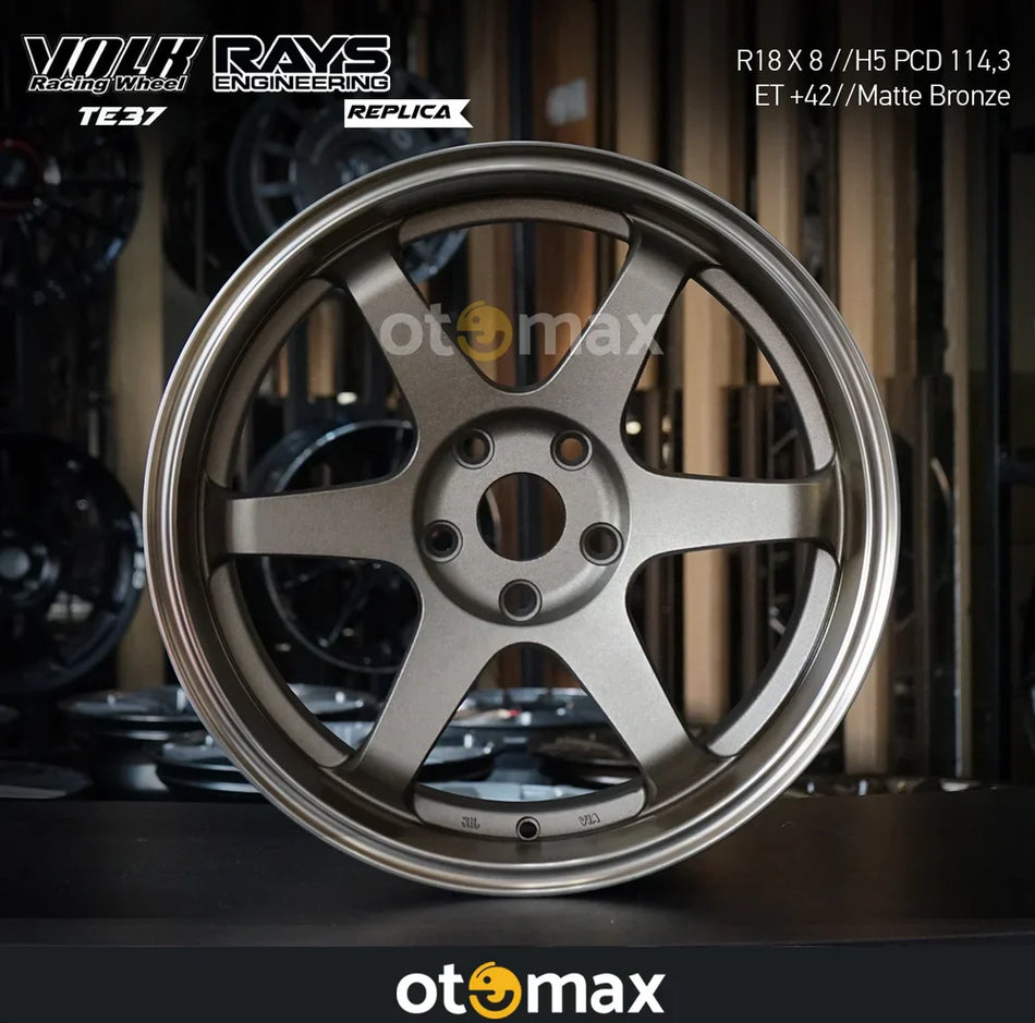 Velg Mobil Volk Rays TE37 Ring 18 H5 Matt Bronze