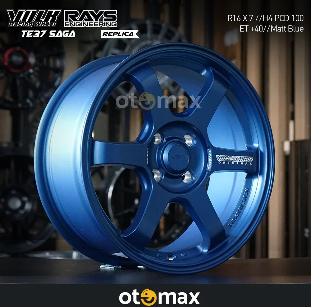 Velg Mobil Volk Rays TE37 Saga Ring 16 Mat Blue | Otomax Store – Otomax ...