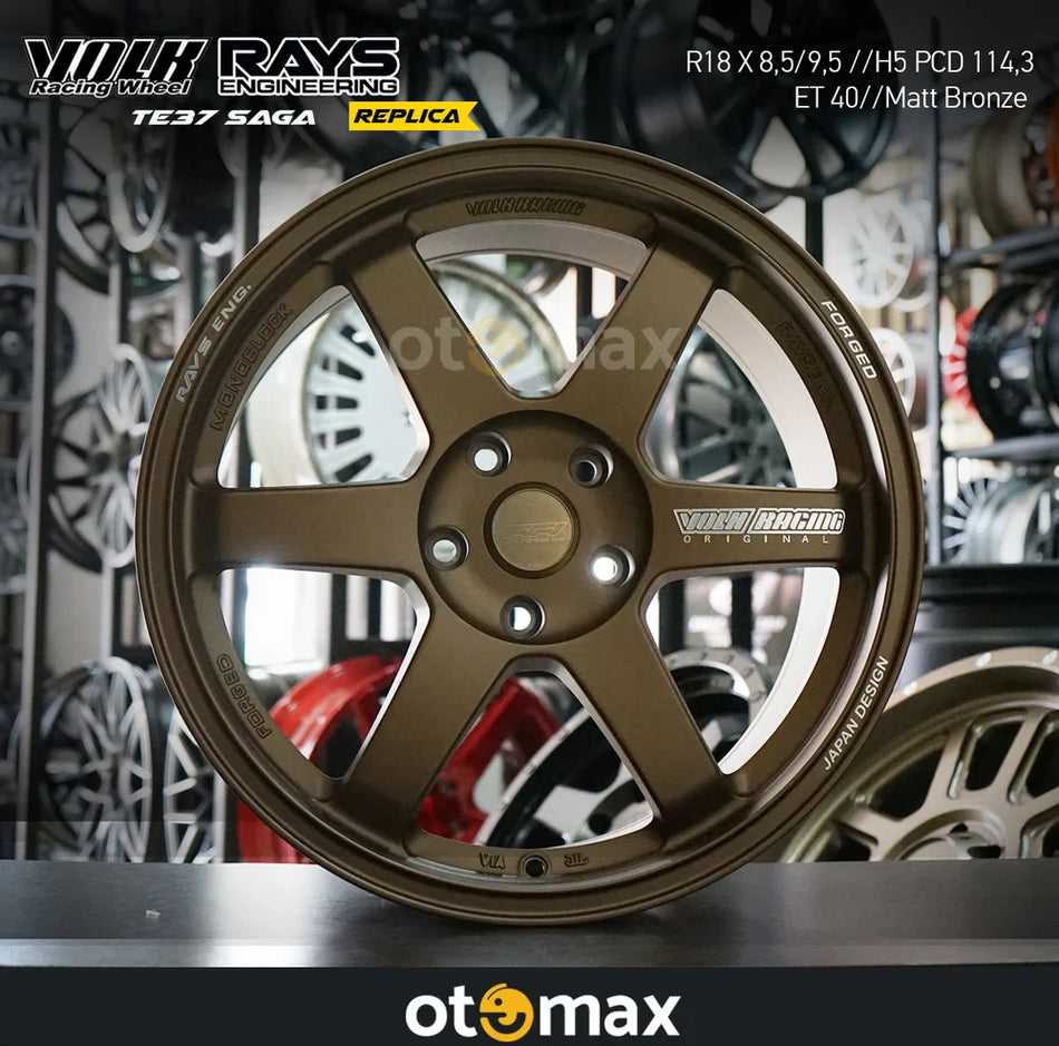 Velg Mobil Volk Rays TE37 Saga Ring 18 Matt Perunggu