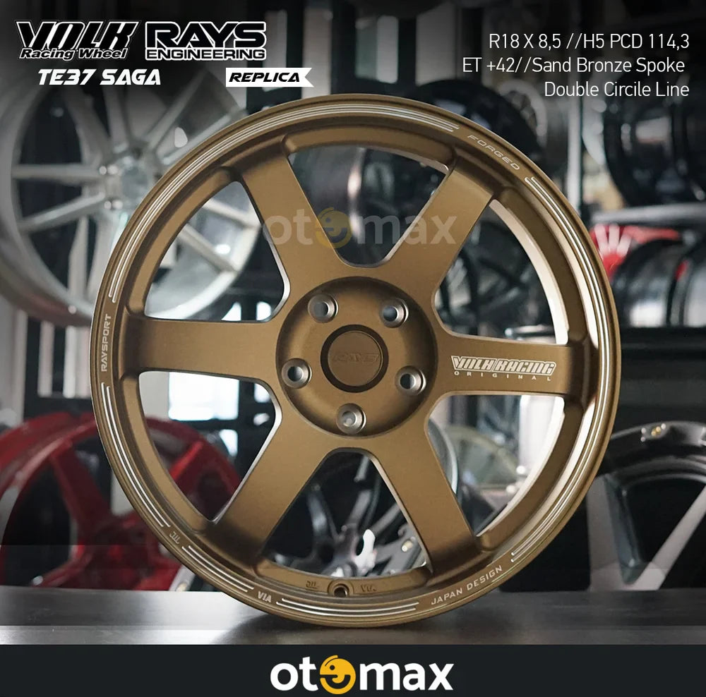 Velg Mobil Volk Rays Te37 Saga Ring 18 Sand Bronze Spoke Double Circil Otomax Store Jual 8869