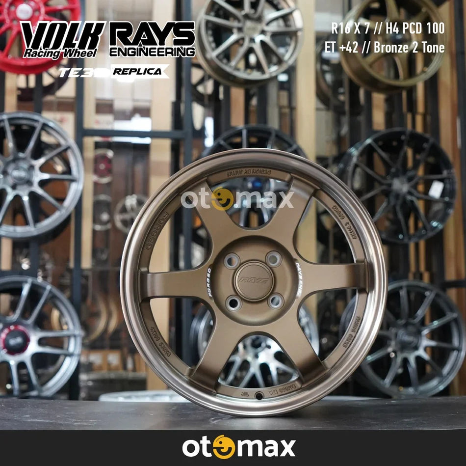 Velg Mobil Volk Rays TE37 Sonic Ring 16 Perunggu