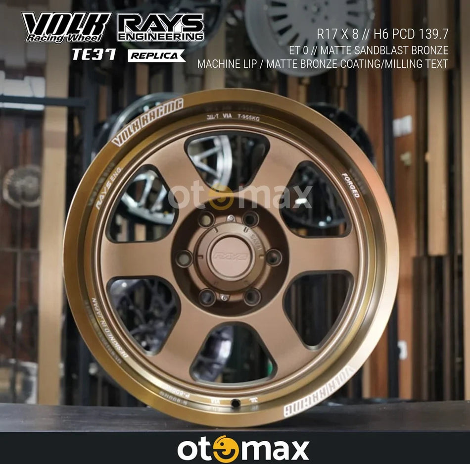 Velg Mobil Volk Rays TE37 XT Ring 17 Matte Sandblast Bronze ML/Matt Bronze Coating