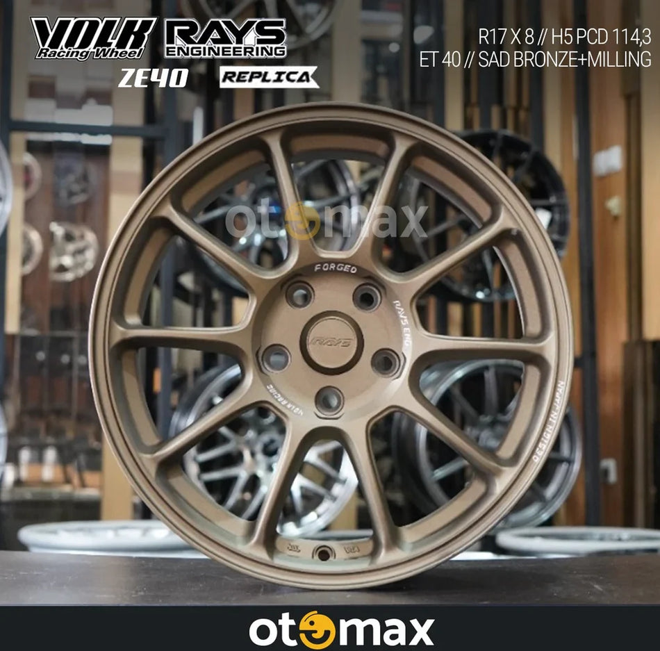 Velg Mobil Volk Rays ZE40 Ring 17 H5 Pasir Perunggu