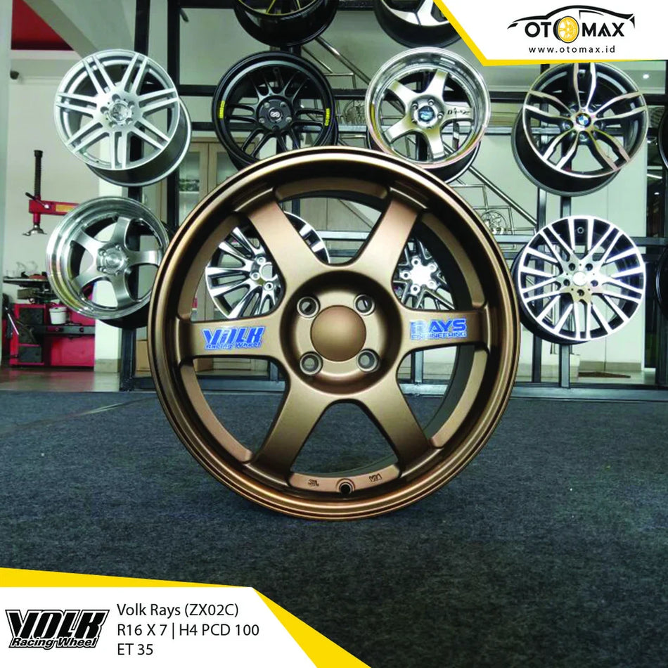 Velg Mobil Volk Rays ZX02C Ring 16 New Sport Bronze