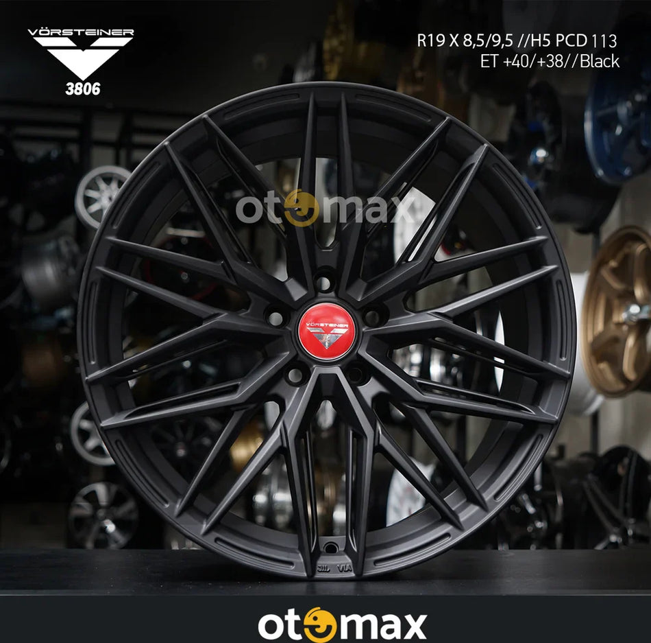 Velg Mobil Vorsteiner 3806 Ring 19 Hitam