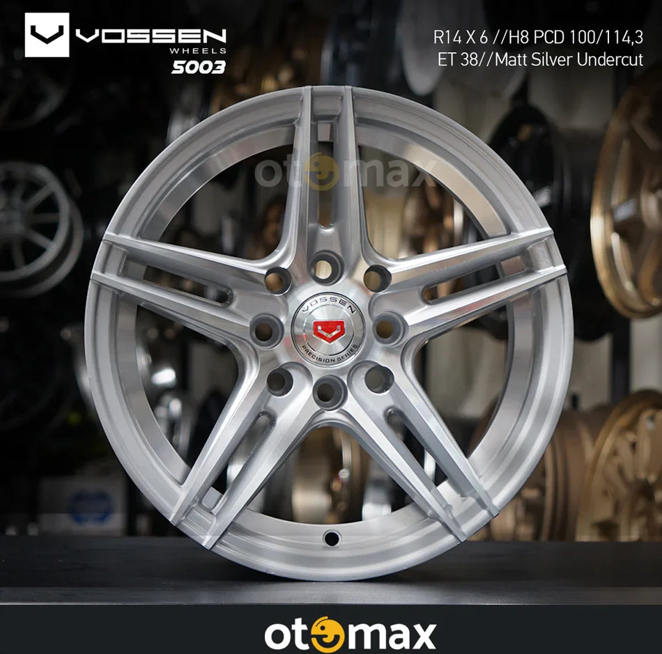 Velg Mobil Vossen 5003 Ring 14 Matt Silver Undercut