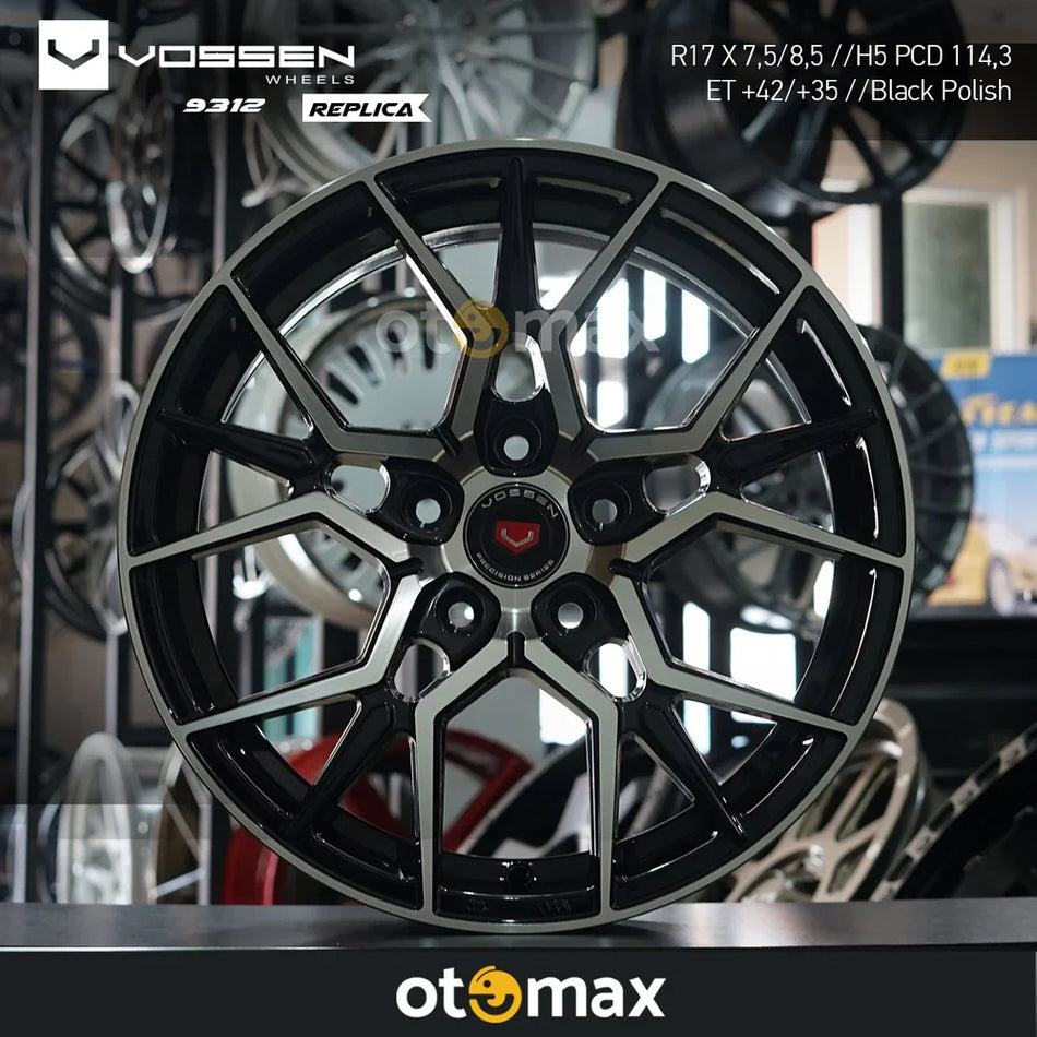 Velg Mobil Vossen 9312 Ring 17 Hitam Polandia