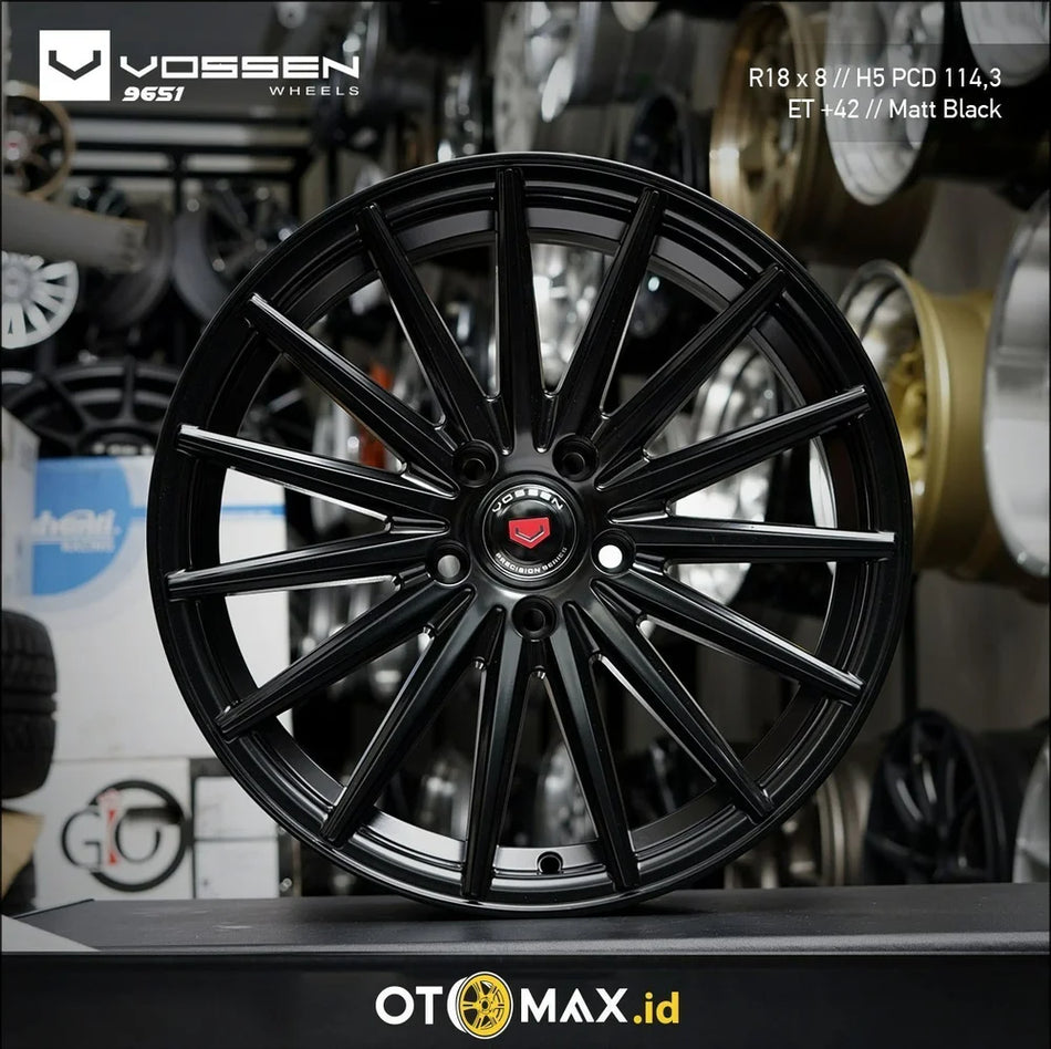 Velg Mobil Vossen 9651 Ring 18 Matt Hitam