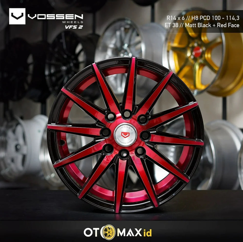 Velg Mobil Vossen VFS 2 Ring 14 Matt Black Red Face