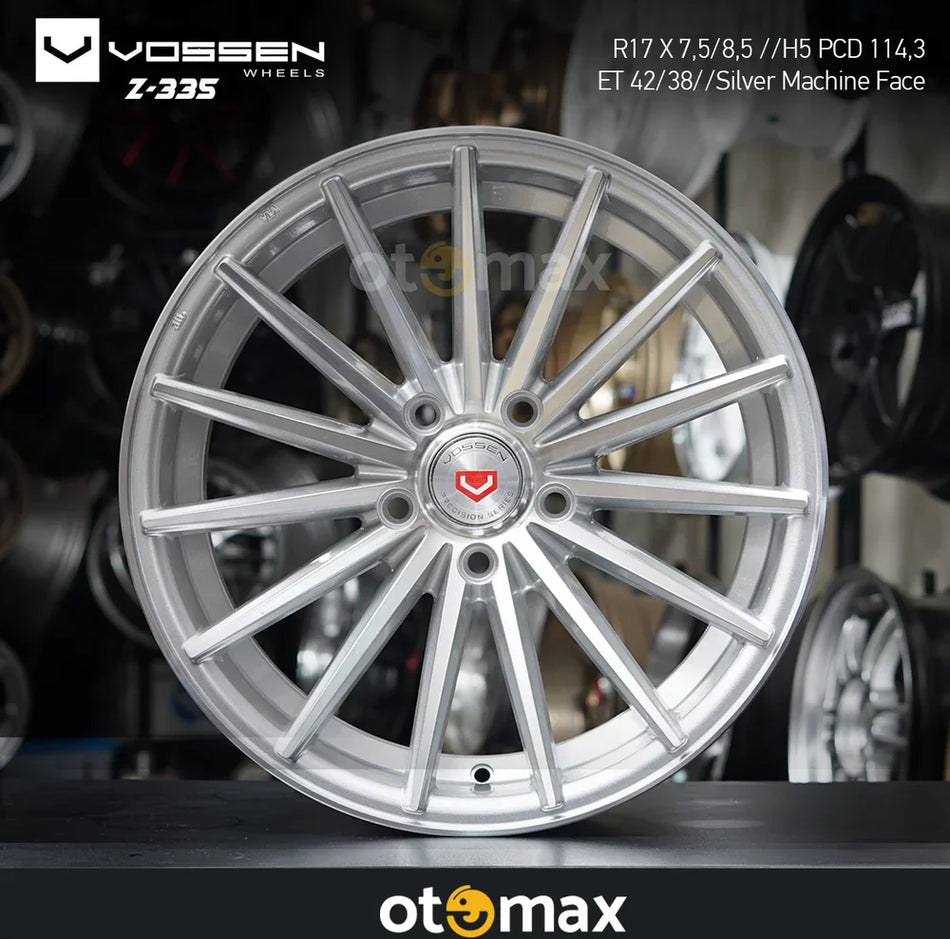 Velg Mobil Vossen Z-335 Ring 17 Silver Machine Face